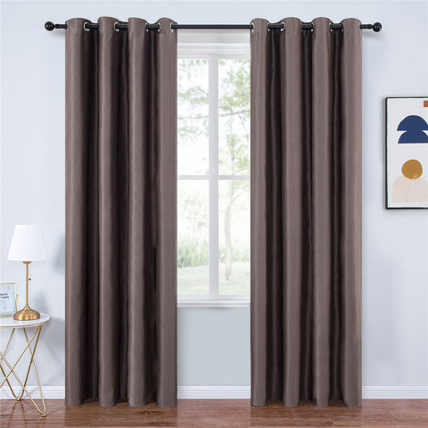 Topfinel  Solid Blackout Curtains For Bedroom Living Room Blind Curtains  Window Decoration Window Curtains Gray Curtains ► Photo 1/6