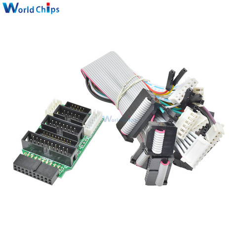 Emulator V8 for JTAG Adapter Converter for J-Link with 8PCS 4 Pin 6 Pin 10 Pin 20 Pin Grey Flat Ribbon Data Cable Dupont Wire ► Photo 1/6