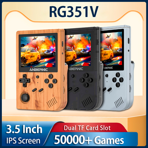 New RG351V Retro Games RK3326 Open Source 3.5 INCH 640/480 Handheld Game Console Emulator For PSP Built-in 50000+Games Kid Gift ► Photo 1/6