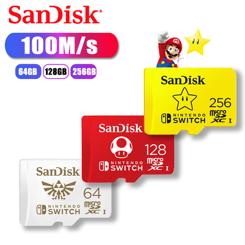 SanDisk Nintendo Switch TF card 64GB 128GB MicroSDXC Class10 U3 U1 SDXC UHS-I 256GB Memory Cards ► Photo 1/1