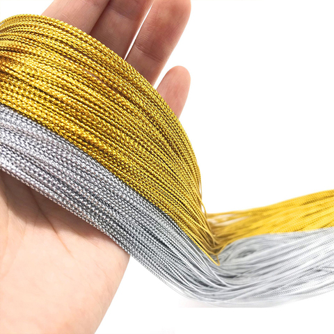 100m Rope Gold Silver Cord Gift Packaging String Metallic Jewelry Thread Cord DIY Tag Line Bracelet Making Labels Mark Lanyard ► Photo 1/6