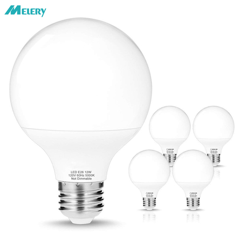 LED Bulbs G25 Daylight 5000k 75W-100W Equivalent Incandescent E26 Base Globe Shape 1200 Lumens Vanity Light for Bedroom(4 Pack) ► Photo 1/6