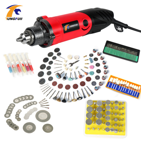 500W Mini Electric Drill Variable Speed Grinder Grinding Machine with Engraving Accessories for Dremel Rotary Tool 0.6~6.5mm ► Photo 1/6
