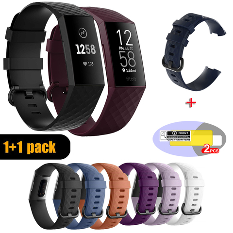 Replacement Band For Fitbit Charge 3 Strap Silicone Wristband For Fitbit Charge 4 Band Wrist Strap For Fitbit Charge 3 Band ► Photo 1/6