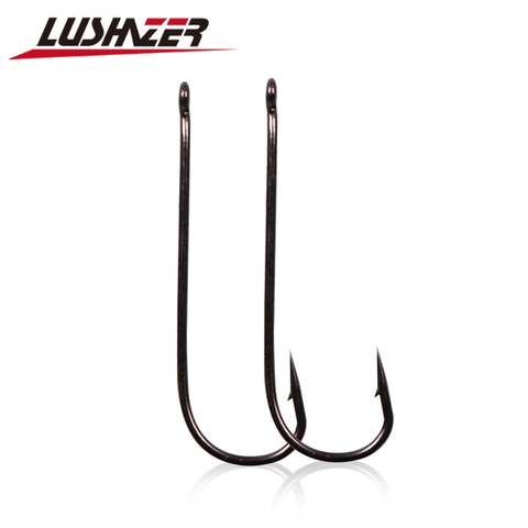 30pcs/lot jig hooks Carbon Steel Big Long Shank Fishing Hooks Sea Hook Pint Hook with Eyes with barb fishing accessories ► Photo 1/6