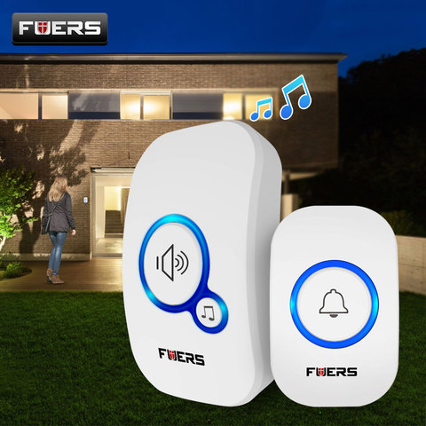 Fuers Wireless Doorbell Welcome bell Intelligent Home Door bell Alarm 32 Songs Smart Doorbell Wireless bell Waterproof Button ► Photo 1/6