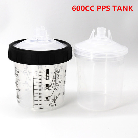 Disposable Paint Cup 165cc 400cc 600cc Spray Gun PPS Tank, Type H/O Quick Cup, No cleaning Cups Paint Mixing Cup adapter pot ► Photo 1/6