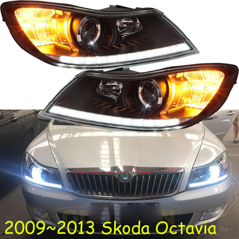 2009~2013y car bupmer head light for Skoda Octavia headlight car accessories LED DRL HID xenon fog for Octavia headlamp ► Photo 1/6