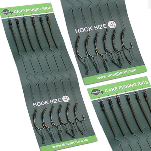 6pcs Carp Fishing Hair Rigs Ready Made Carp Fishing Hook Size 2#4#6#8 Fishing Tackle Equipment Accessories Pesca ► Photo 1/6