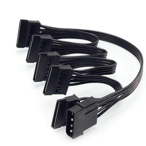 4Pin 1 to 5 IDE SATA 15Pin Hard Drive Power Supply Splitter Cable Cord for PC 4 Pin To Hard Disk SATA Adapter Cable ► Photo 1/5