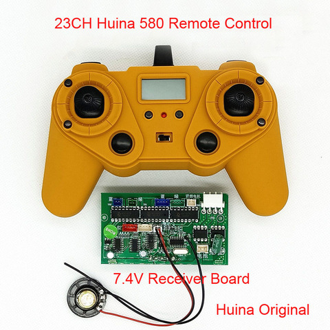 23CH 2.4G Huina 580 Remote Controller 7.4V/12V Receiver Board 4.5V Transmitter Board for RC Excavator Parts DIY ► Photo 1/6