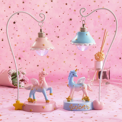 Unicorn Small Table Lamp Creative Bedside Decoration Couple Gift Student Desktop Gift Children's Prize room decoration lights ► Photo 1/5