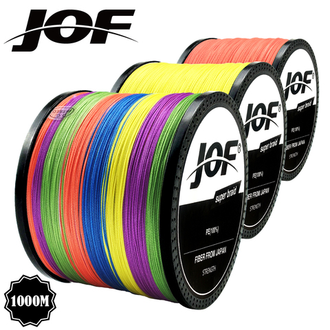 Multicolor 8 Strands 300M 500M 1000M PE Braid Fishing Line Sea Saltwater Fishing Weave 100% SuperPower JOF ► Photo 1/6