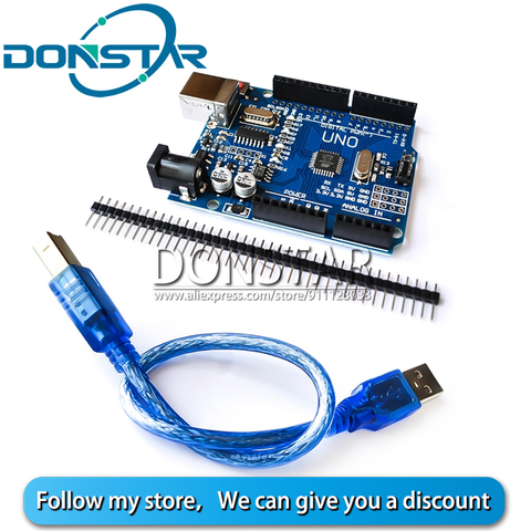 1PCS UNO R3 UNO board UNO R3 CH340G+MEGA328P Chip 16Mhz For Arduino UNO R3 Development board+USB CABLE ► Photo 1/1