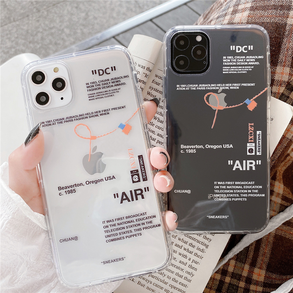 Buy Online Hot Luxury Street Brand Sneakers Phone Case For Iphone 6 7 8 Plus 11 Pro Se X Xs Max Fashion Label Letters Silicone Clear Cover Alitools