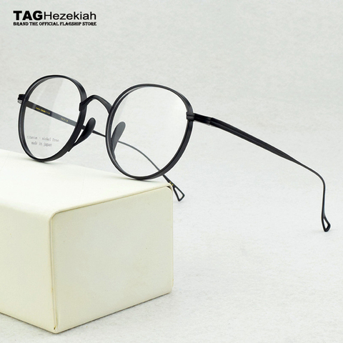 2022 new Luxury Brand Round Titanium Glasses Frame Men Optical Myopia Prescription Eyeglasses Frame Women Ultralight Eyewear 113 ► Photo 1/6