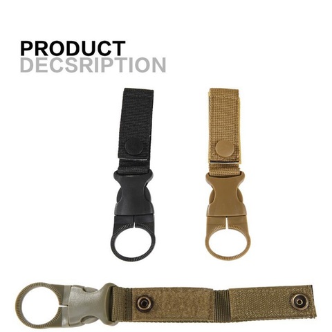 4 Color Military Nylon Webbing Outdoor Backpack Hanger Hook Camp Hike Water Bottle Clip Hang Buckle Holder Tool Climb Carabiner ► Photo 1/6