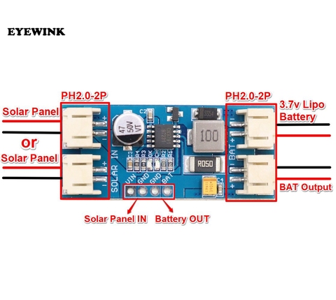 CN3791 Solar Charge Controller Board 6V 9V 12V Solar Panel Charger Regulator Control Module JST PH2.0 Auto Recharge for Battery ► Photo 1/4