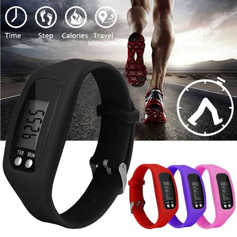 Sport Running Silicone Pedometer Calorie Step Counter Digital Watch Bracelet ► Photo 1/6