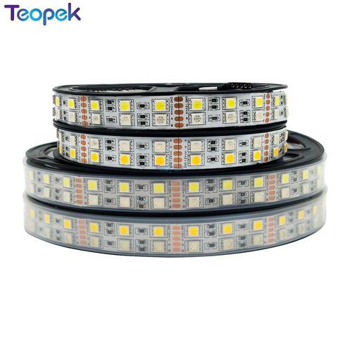 Double Row 5050 RGBW RGBWW RGB+Cool White Warm White Flexible LED Strips DC12V 24V 5M/roll 120led/M 600LEDs ► Photo 1/6