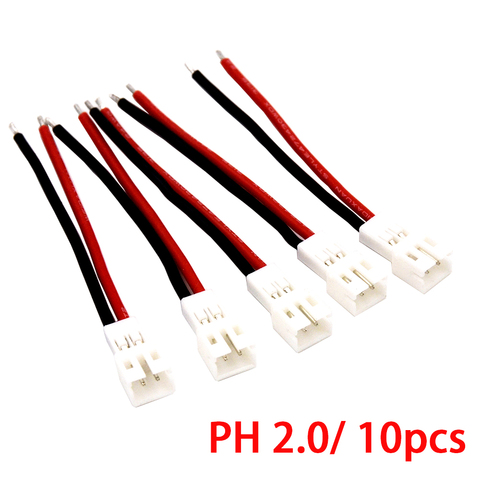 10pcs 50mm 24AWG Upgraded Tiny Whoop JST-PH 2.0 Female/MAle Plug Silicone Cable for UR65 US65 UK65 Beta65 ► Photo 1/4