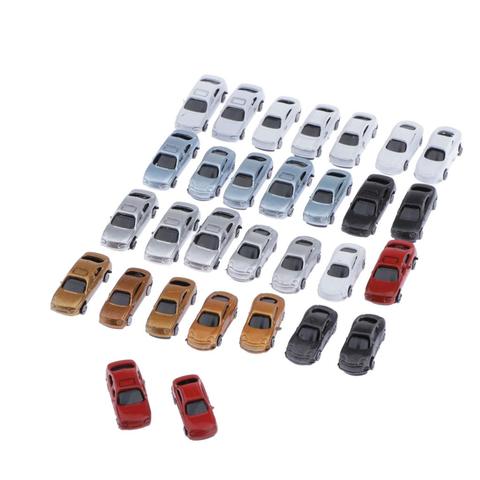 30pcs Painted Model Cars Miniature Model Car Building Train Layout Scale Z (1 to 200) ► Photo 1/6