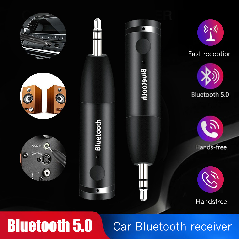 Mini Car Aux 3.5mm Audio Bullet Wireless Bluetooth 4.1 Music Receiver Adapter 