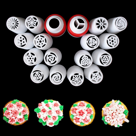 8/16 Pcs Cake Piping Nozzles Plastic Icing Nozzle For Cream DIY Russian Decorating Tips Set  Pastry Decoration Tool ► Photo 1/6