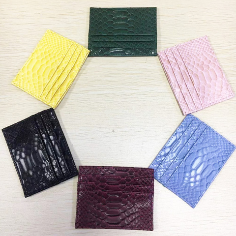 Customized New Arrival Beauty Color Women Snake Purses Mini Wallets Sexy Female Card Holder Bag ► Photo 1/6