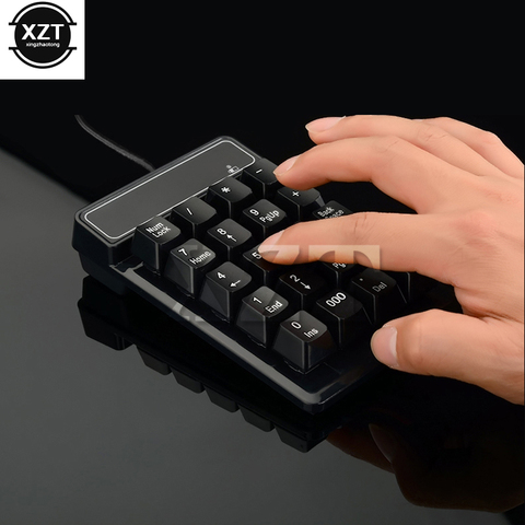 19 Keys USB Mechanical feel Wire numeric keypad Keyboard Mini number keycaps Numpad Keyboard for Laptop Desktop PC Computer notebook ► Photo 1/3