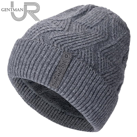 New High Quality Winter Hats For Men Twist Design Fashion Warm Ski Beanie High Quality Wool And Cotton Blend Relaxed Knitted Hat ► Photo 1/6