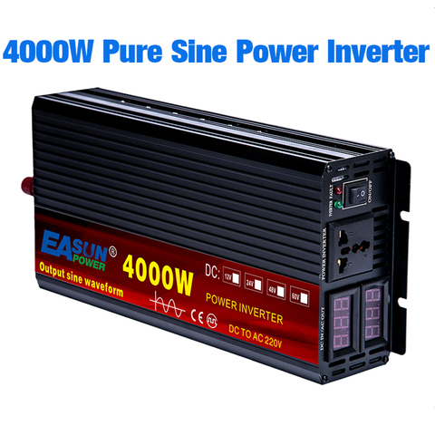 Pure Sine Wave Inverter DC 12v 24v AC 110v 220v Power 2000W 3000W 4000W Car Inverter Converte WITH LED Display ► Photo 1/6