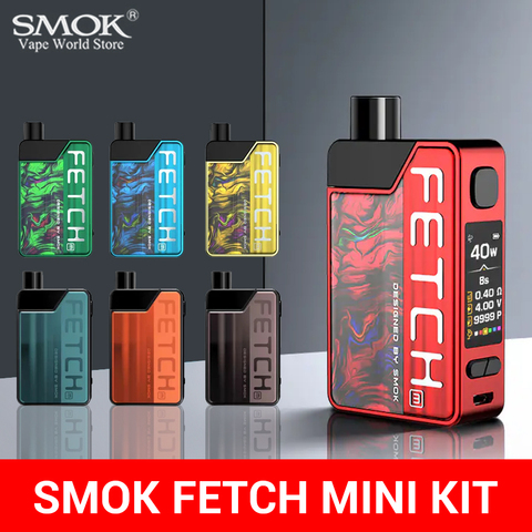 Vape SMOK Fetch Mini Kit Electronic Cigarette  Fit For RPM Mesh Coil Nord POD Vaporizer Cigarette Electronique RPM RBA Coil  S12 ► Photo 1/6