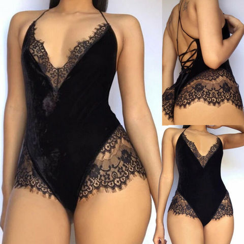 New Fashion Women Sexy Lingerie Lace Catsuit Fashion Female Underwear Bodysuit Nightwear Body Sexy Hot Erotic ► Photo 1/6