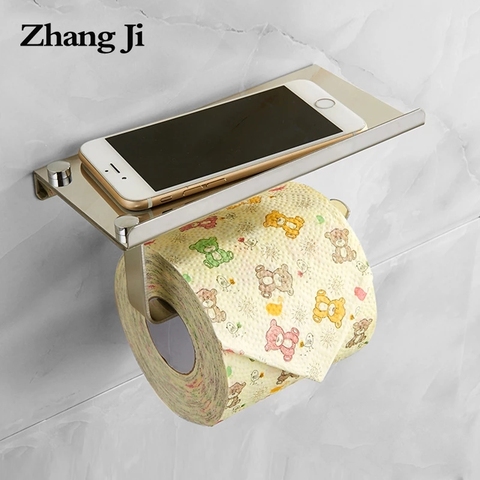 Handled By AE Bathroom Wall-Mounted Stainless Steel Toilet Tissue Holder Convenient To Put Mobile Phones ► Photo 1/6