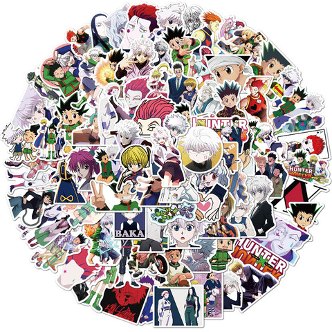 100 Pcs Pack HUNTER X HUNTER Anime Stickers Waterproof PVC Decal For Car Laptop Suitcase Skateboard Motorcycle For Teens Kids ► Photo 1/6