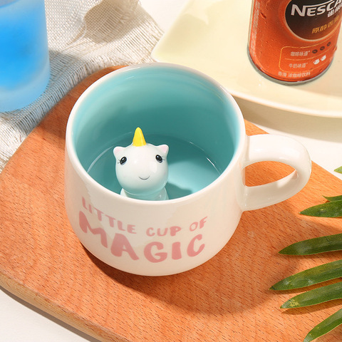 350ml Creative 3d Cartoon Ceramic Water Cup Snowman Elk Cute Couple Cup Coffee Cup Breakfast Milk Cup Child Gift Cup ► Photo 1/6