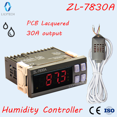 ZL-7830A, 30A relay, 100-240Vac, Humidity Controller, Hygrostat, Lilytech ► Photo 1/6