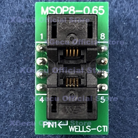 MSOP8 To DIP IC test socket programmer adapter/adaptor/converter for TL866A TL866CS TL866II PLUS or other universal programmers ► Photo 1/4