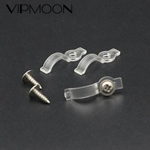 50Pcs/bag Mounting Brackets 8mm 10mm Fixing Clip Connector for 3528 5050 5630 IP67 IP68 LED Tube Tape Strip with 50pcs Screw ► Photo 1/6
