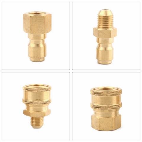Brass 3/8 inch to M14 Thread Quick Connector Car Washer High Pressure Quick Coupling Garden Irrigation Water Gun Adater ► Photo 1/6
