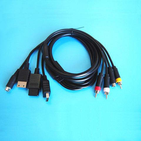 Multi in 1 cable S Video Cable RCA AV Cord for Sega Saturn SS dreamcast PS1 PS2 SNES N64 NGC ► Photo 1/4