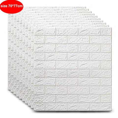 70*77cm 3D Brick Wall Sticker DIY Self-Adhesive Decor Foam Waterproof Covering Wallpaper For Kids Room Kitchen Stickers ► Photo 1/1