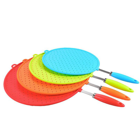 Silicone Splatter Screen 10/11/12/13 inch Lid Spill Stopper Cover Guard Set for Cooking/Frying pan/Cast iron skillet/Pot Use ► Photo 1/5