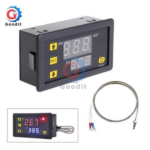 DC 5V 12V 24V AC 200V -60~500℃ Digital LED High Temperature Control Switch Thermostat High thermometer K-type thermocouple ► Photo 1/6