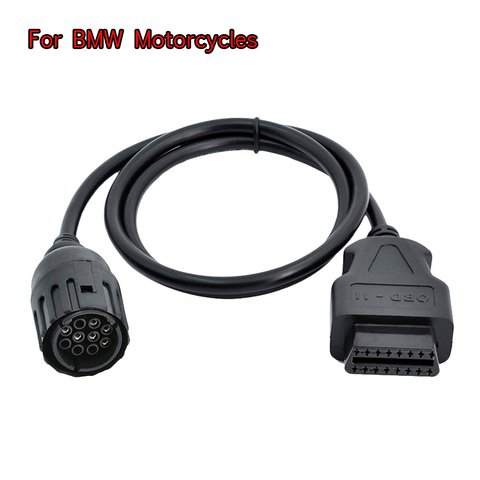 ICOM D Cable for BMW Motorcycles Motorbike Diagnostic Cable 10 Pin to OBD 16 pin Adapter ► Photo 1/3