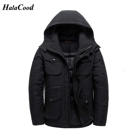 Brand Men's Winter Casual White Duck Down Jacket Thicken Snow Parka Overcoat Jacket Men Hooded Windbreaker Down Outwear Coats ► Photo 1/6