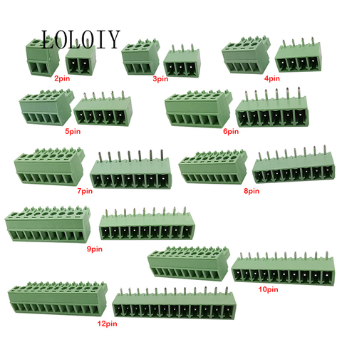 5Pairs 15EDG 3.81mm 300V 8A KF2EDG PCB Screw Terminal Block Connector Plug-Pin Right Angle 3.81mm Pitch Header Socket 2-12PIN ► Photo 1/3