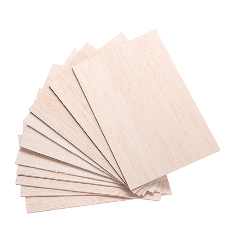 10pcs/Set Wooden Plate Model Balsa Wood for DIY House Ship Aircraft Toys 150mm*100mm*2mm ► Photo 1/6
