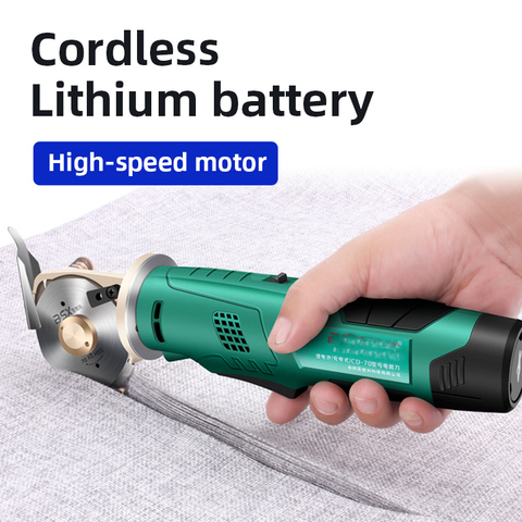 12V Lithium Battery electric scissors fabric for Leather Cloth Cordless Electric Cutting Rechargeable Handheld Cutter Tool ► Photo 1/6